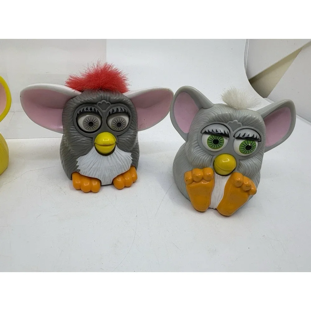 Lot of  (5) Vintage Furby McDonald's Happy Meal Toys 1998 Tiger Read *